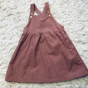 H&M Dusty Rose Corduroy Jumper Dress 2/3